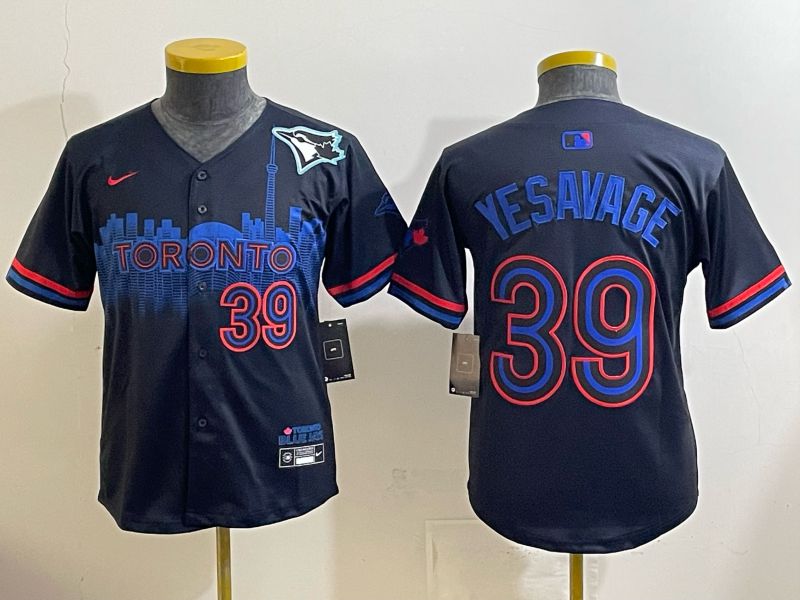 Youth 2025 Nike Toronto Blue Jays #39 Yesavage Blue Game MLB Jersey 09